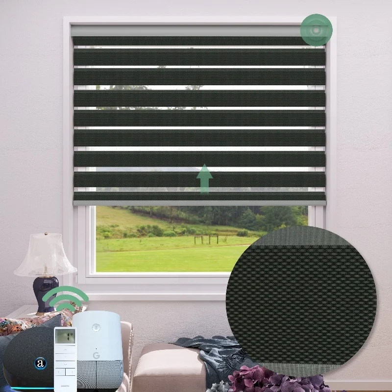 Electric Automatic or Manual Wand Stick New Indoor Shade zebra Blinds for windows