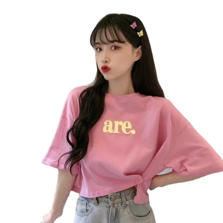 

2021 new women's t-shirt short-sleeved cotton loose large size fashion women's t-shirt