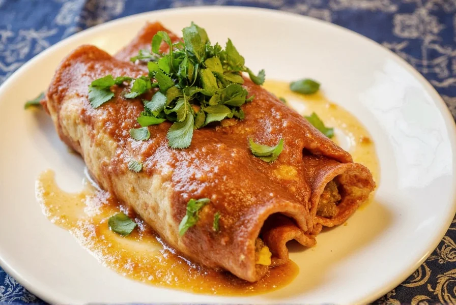 Cheese-filled enchiladas topped with mole sauce