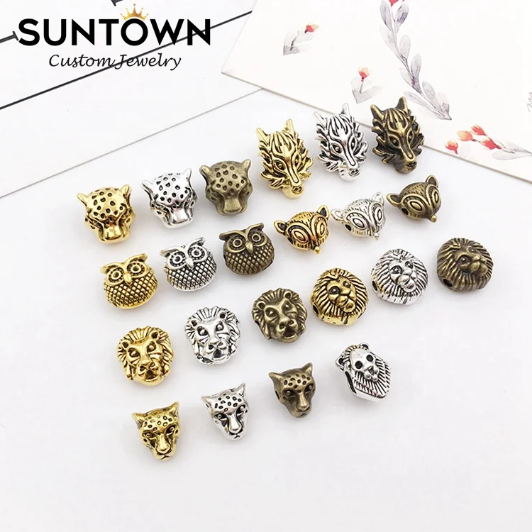 

Personalized Wolf Beast Head Jewelry Charms for Bangle Bracelet Making Jewelry Suntown