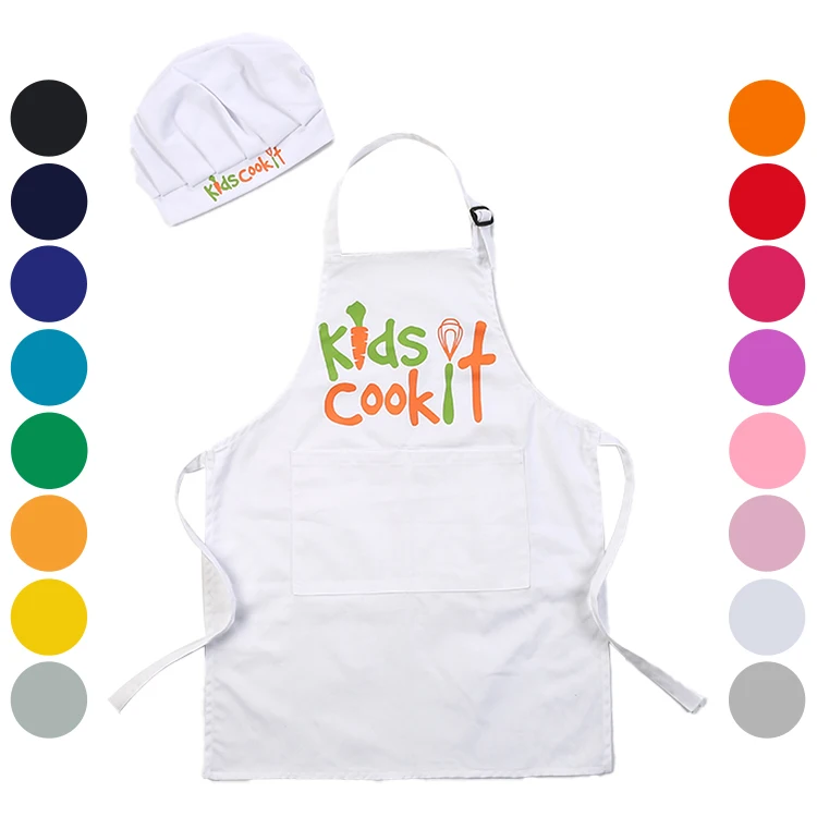 

Cute Waterproof Child Cooking Painting Children Kids Apron Custom Export Eco Friendly Sublimation School Art Customized Color