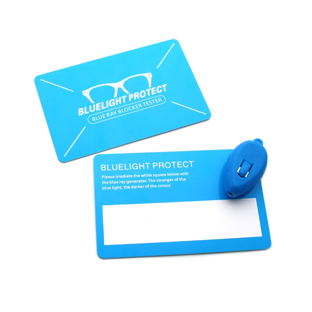 

Anti-blue light test card anti-blue ray block lens tester bluelight protect glasses