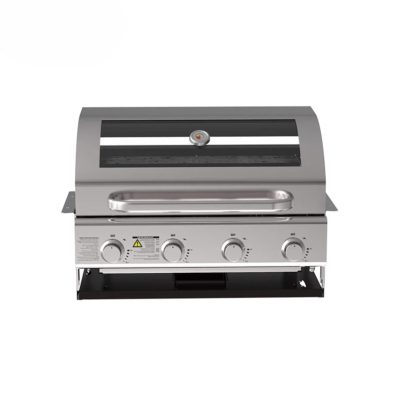 

Free Shipping Modern High Quality 4 Burner Stainless Steel BBQ Built In Gas Grill