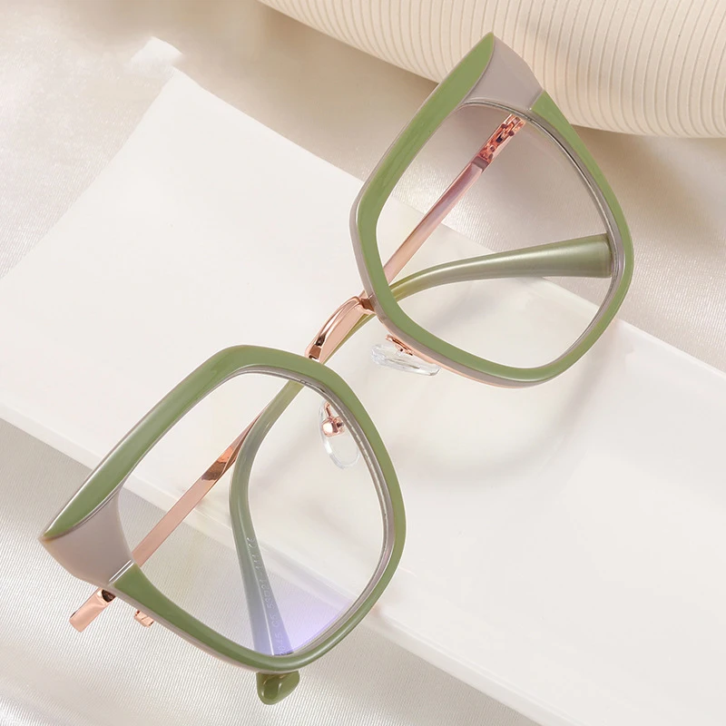 

82045 New Oversized Anti-Blue Light Glasses Wholesale Myopia Glasses Frame Women's TR90 Glasses Frame