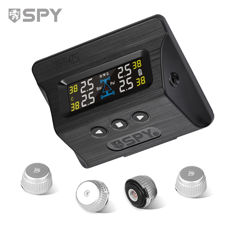 

SPY universal solar energy tpms internal tyre pressure monitoring system for cars tire