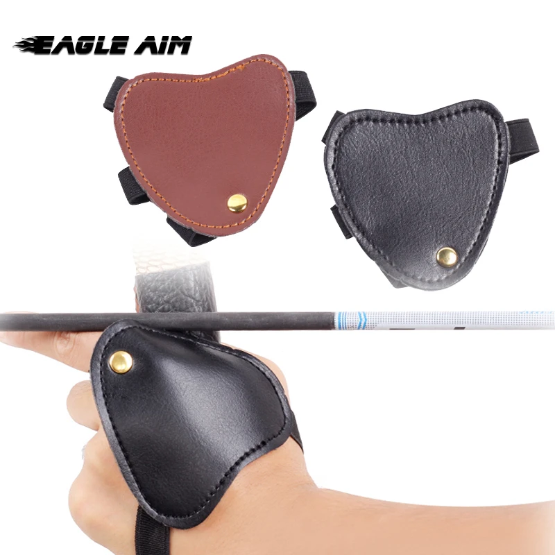 

Archery PU Left Hand Guard for Bow and Arrow Shooting Gear Protector hunting, Black/brown
