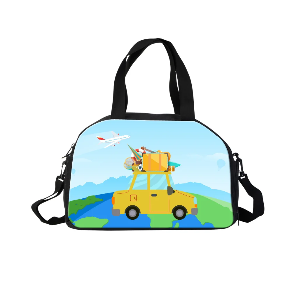 

children custom travel weekend bag cartoon print sport gym duffle for students, As the picture show