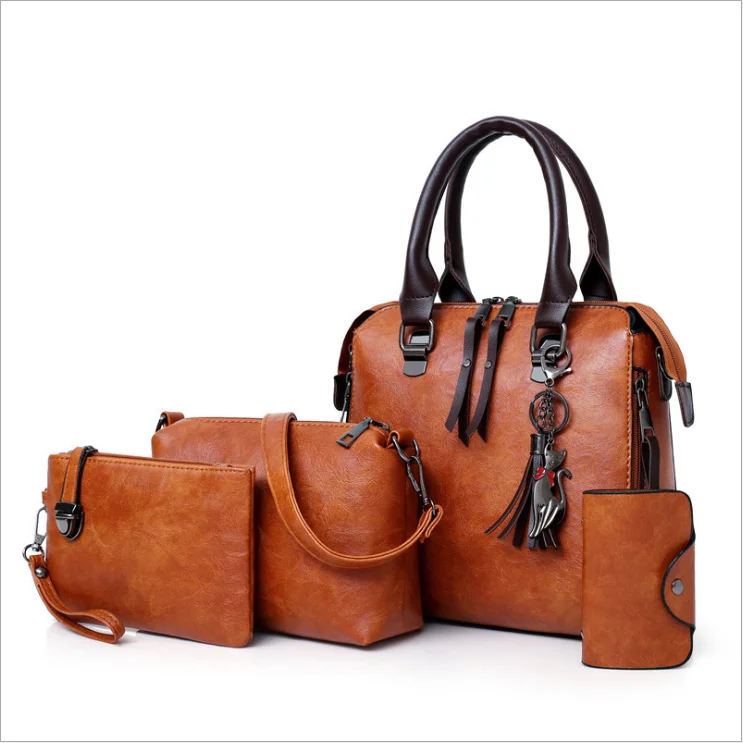 

2020 Lady Four-piece pu women's bag Fashion tote bag woman Handbag, 5 colors
