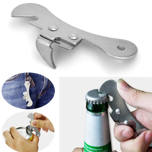 

Stainless Steel Beer Bottle Opener Multifunctional Can Opener Kitchen Accessories, As show