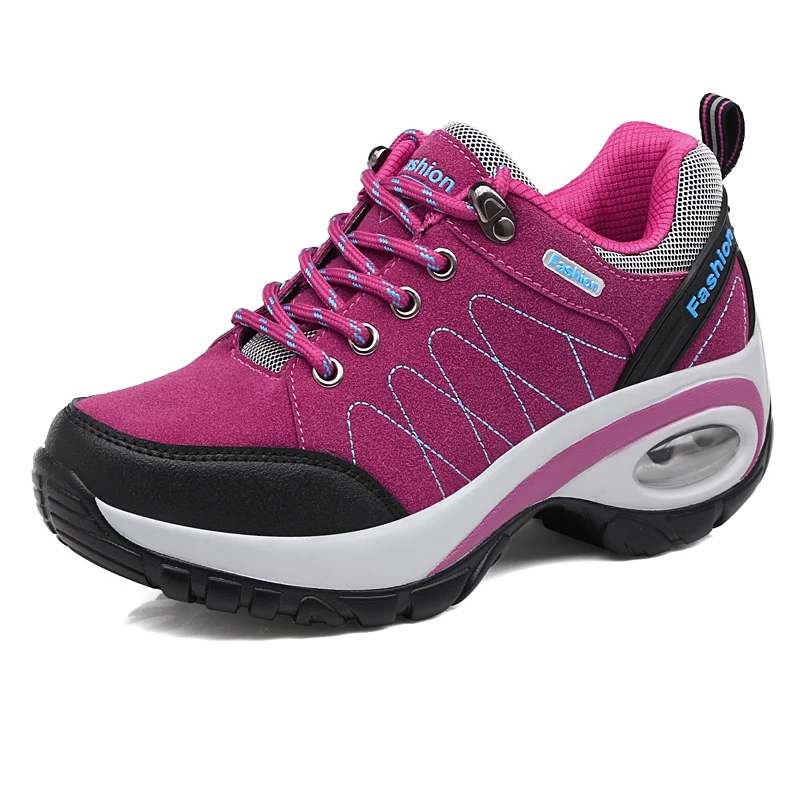 

China Hot Selling Outdoor Activity Mountain Hiking Bicycle Running Sports Women Shoes Sneakers, Rosy,purple,grey,black