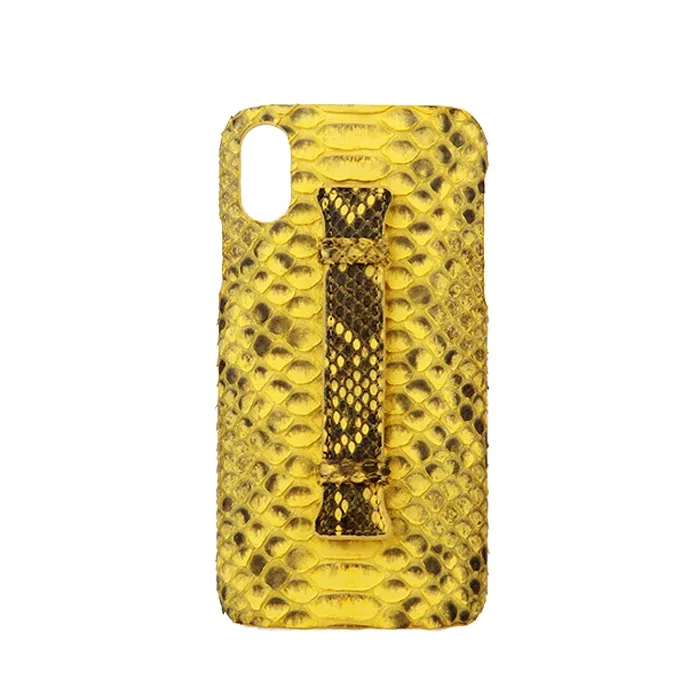 

Custom genuine python leather case for i phone x with handle, Blue;red;yellow;customized