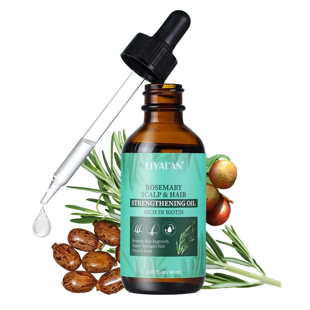

Private Label 100% Natural Organic Rosemary Mint Scalp Hair Strengthening Serum Rosemary Oil Hair Growth