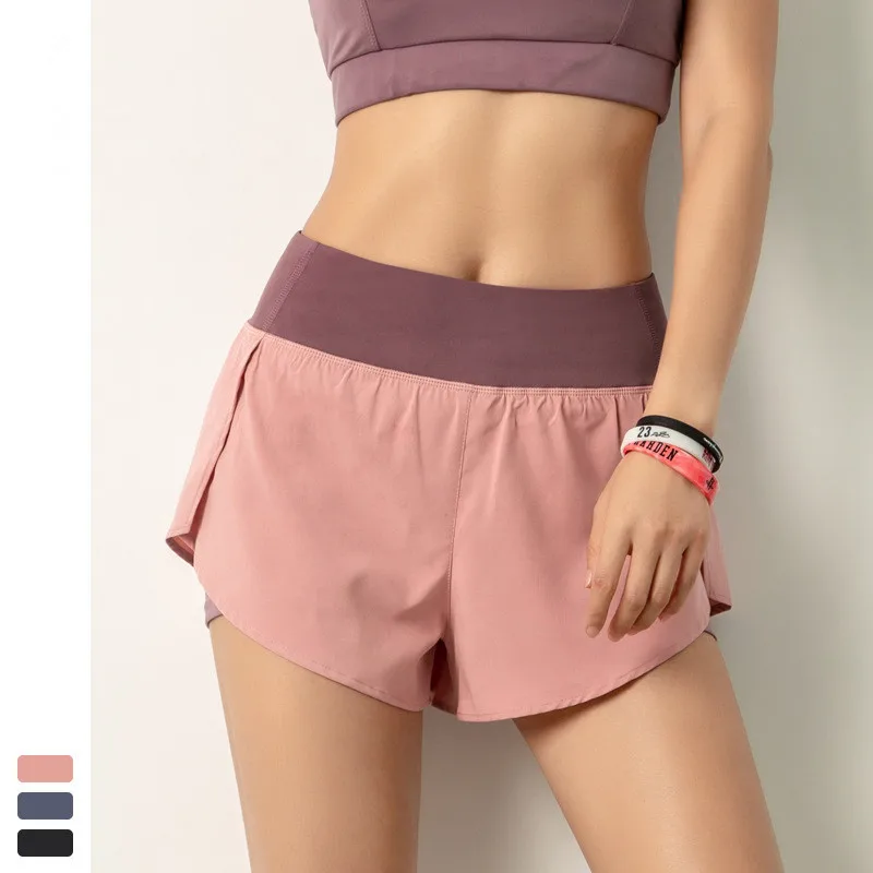 

Female Girls Fitness Sports Shorts Women's Summer Pants Anti-glare Casual Quick-drying Running Yoga Exercise Breathable Shorts, As the picture display