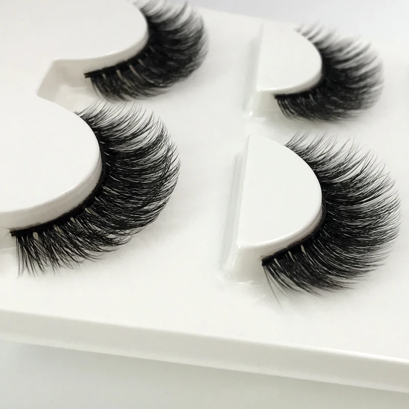 

3 Pairs natural false thick makeup real soft eyelash extension fake eye lashes long mink eyelashes 3d