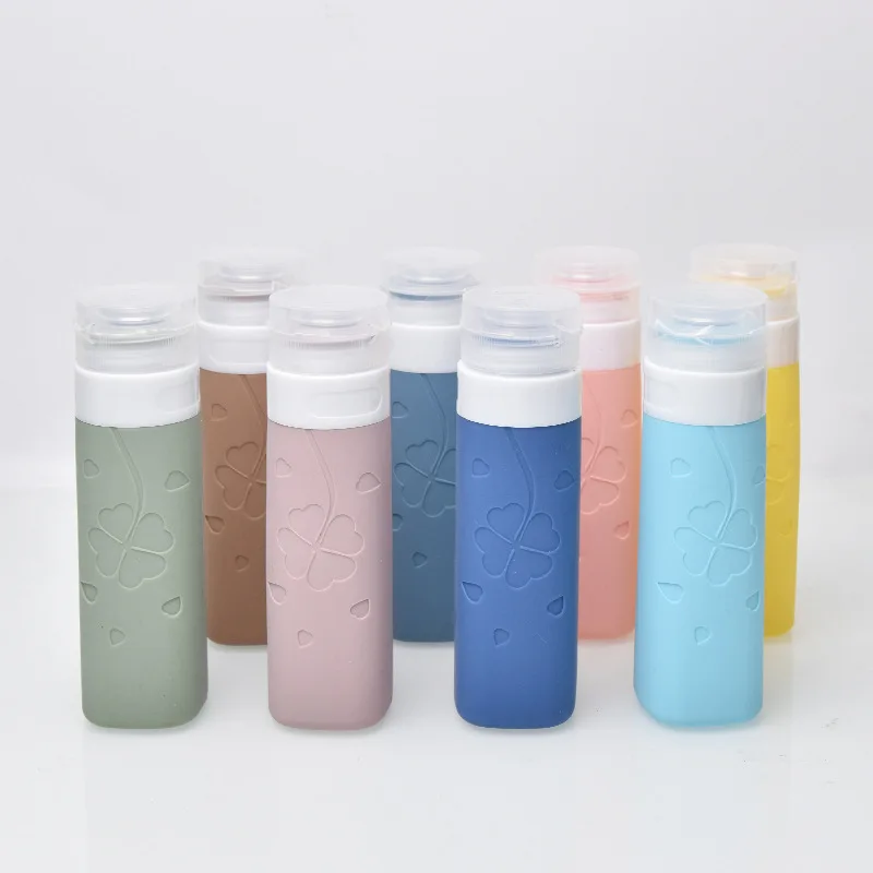 Silicone Dispensing Bottle Soft and Portable Empty Cosmetic Body Wash Shampoo Lotion Bottle Multi Functional Storage Bag