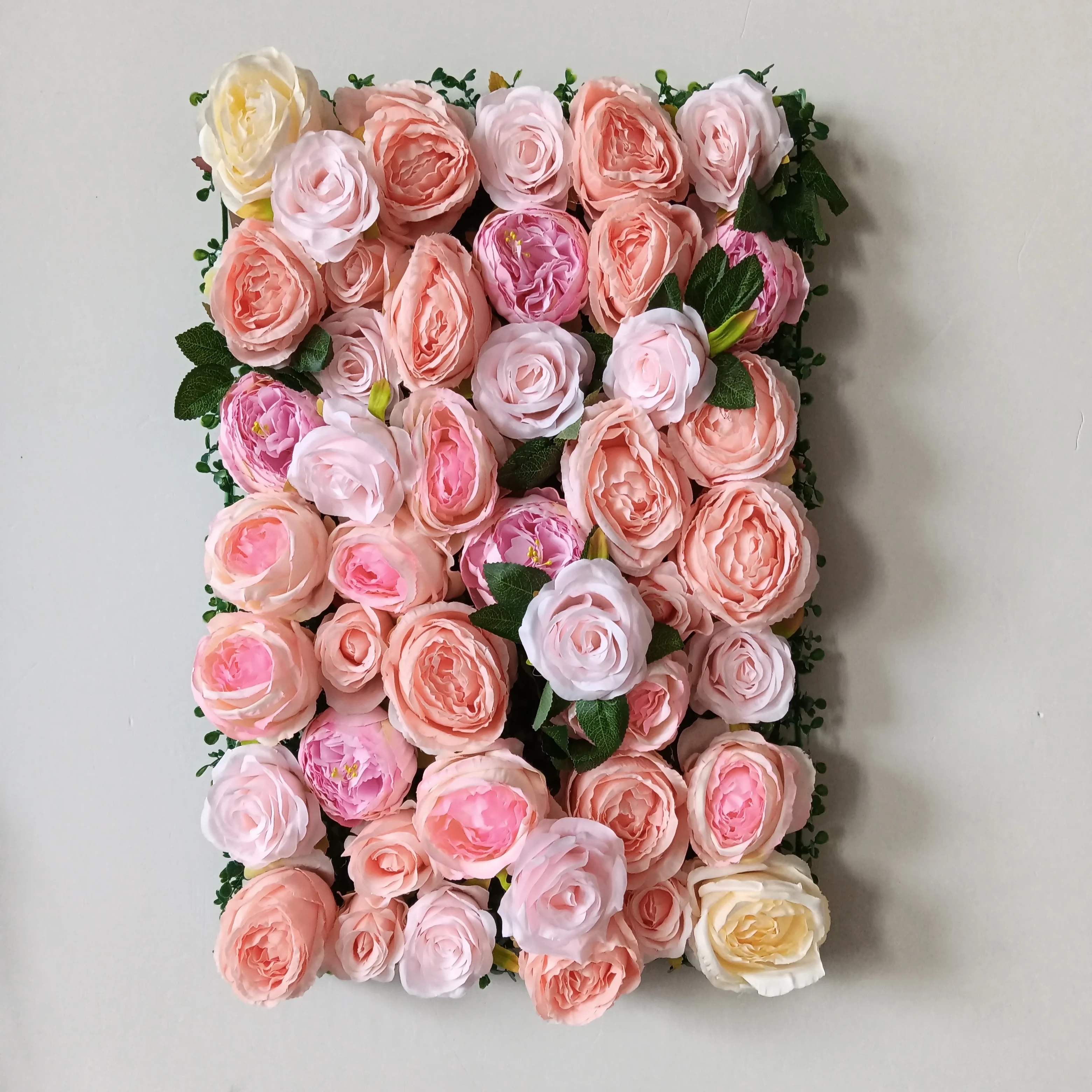 l06252-3高品质的婚礼装饰花墙3d紫色腮红粉红色的ombre人造丝绸牡丹