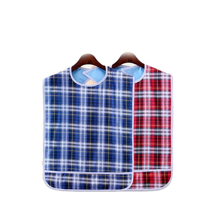 

FreeExport Manufacturer Washable reusable waterproof clothing plastic bibs protector adult bib for waterproof printed bibs