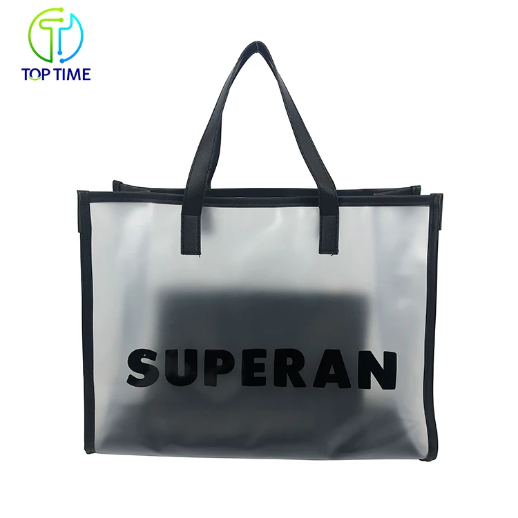 
Factory Waterproof Transparent Clear Pvc Tote Shopping Bag Custom 