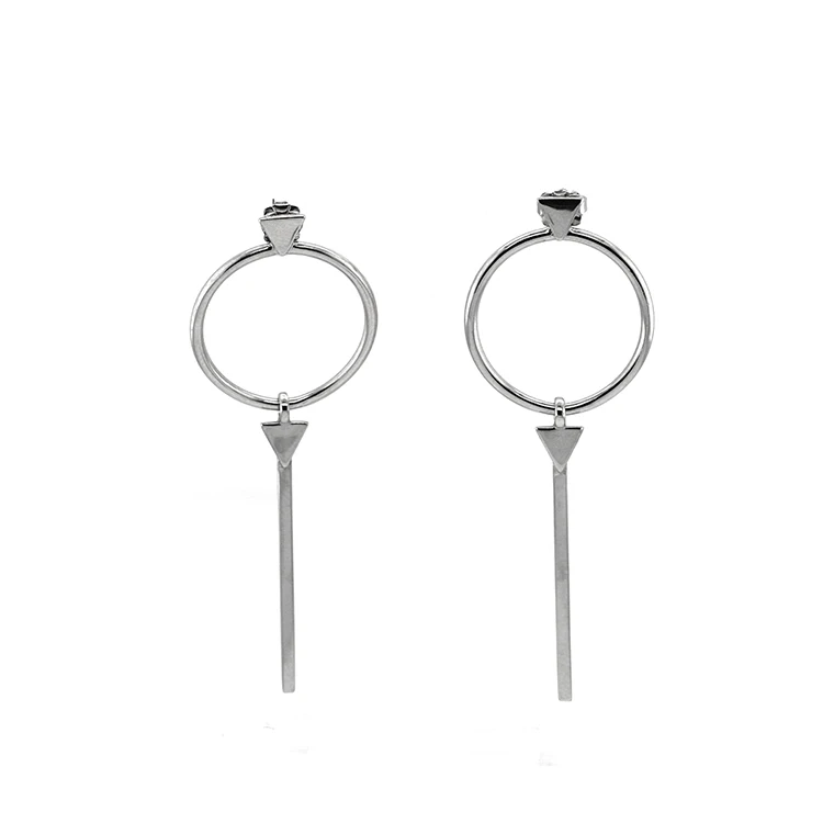 

Women Fashion Trend 2020 Cross Earrings Rhodium Plated Hoop Earrings