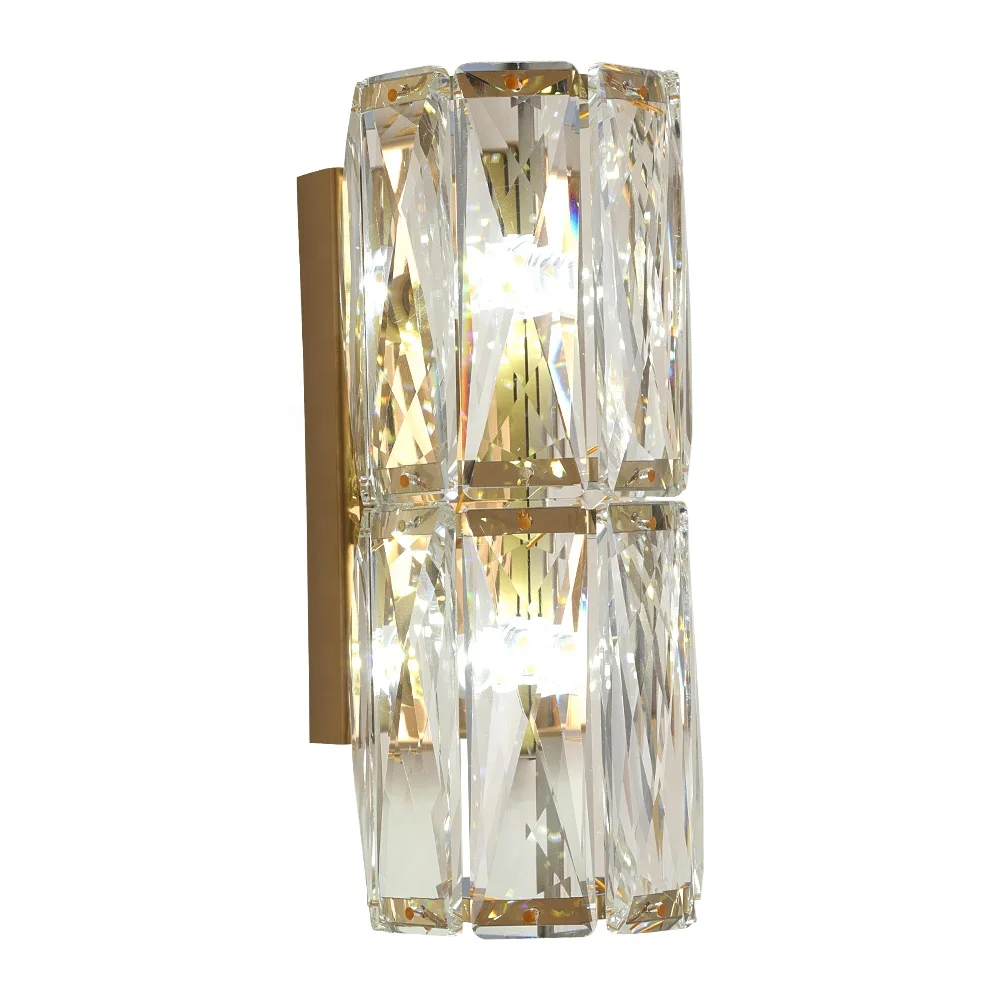 

Factory Price Modern Cylindrical Stainless Steel Crystal 7W Led Wall Lamp