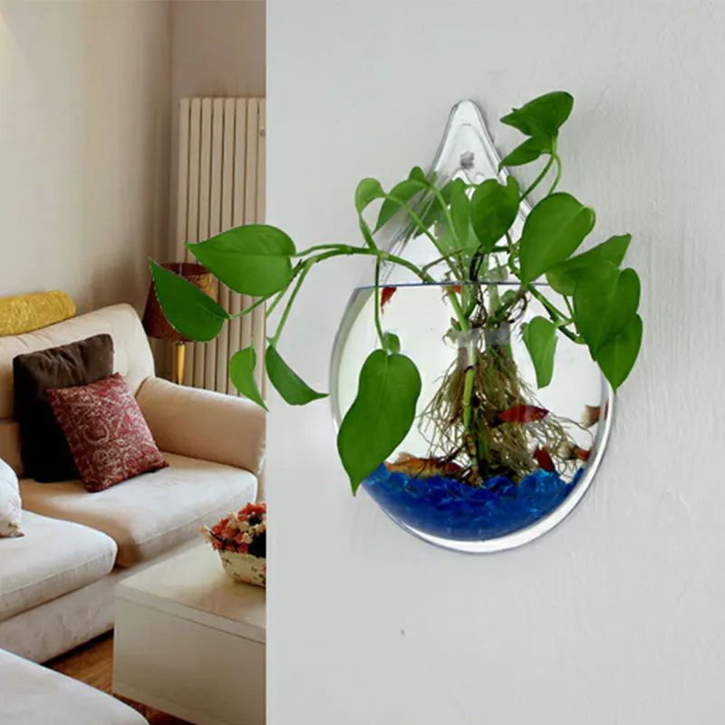 

Factory Customization Indoor Transparent Wall Hanging Flower Pots Plant