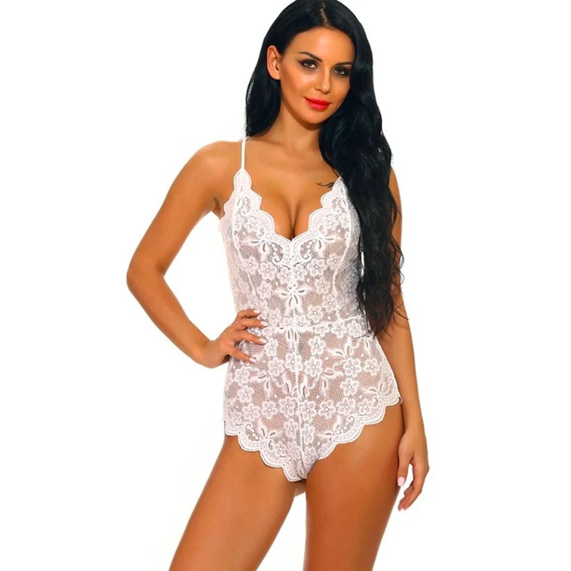 

HOT SELLER Transparent lace cup tulle net skirt v-neck suspender pajamas dress sexy lingerie set