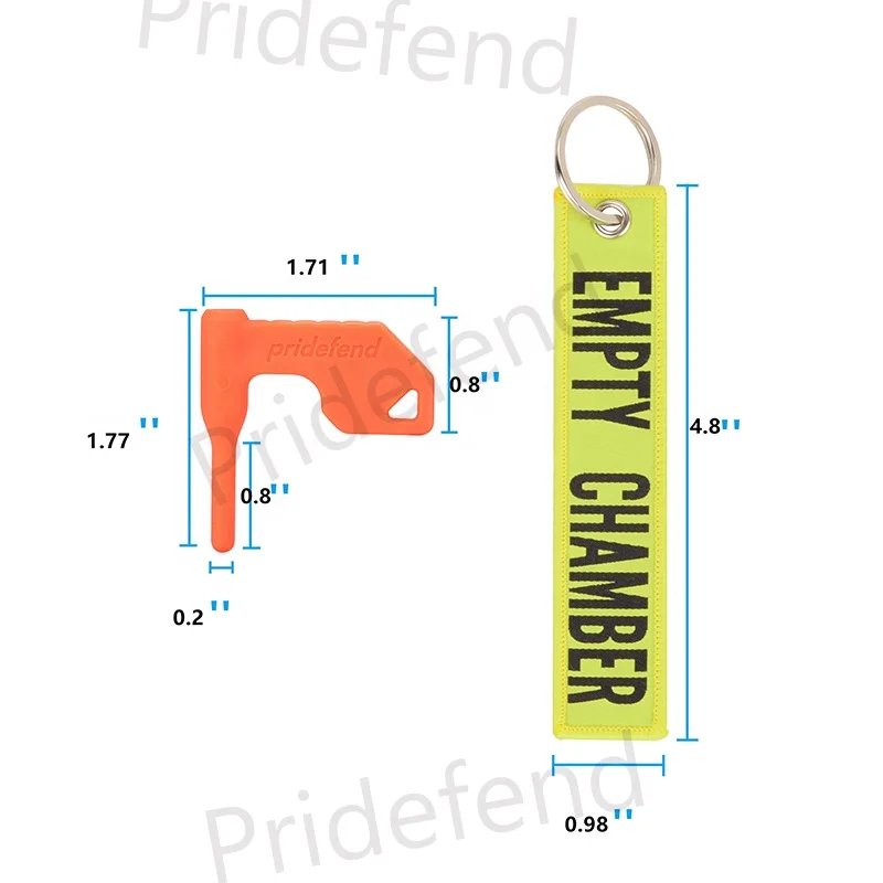 

Pack of 10 Orange Bonus Bright Yellow Key Chain Tags Universal Chamber Safety Flag