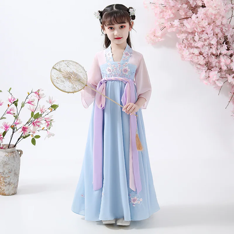 

Girl Hanfu Chinese hanfu ancient style children girl super fairy elegant Tang suit little girl traditional hanfu dress for kid, Ten great iii of peach blossoms hanfu cloths anhui gown classical yiwu