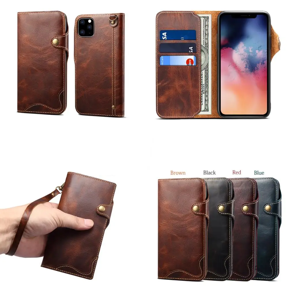 

Cell Phone Case Genuine Wallet Flip Cover Leather Case For iPhone 11 Pro max for Iphone 13