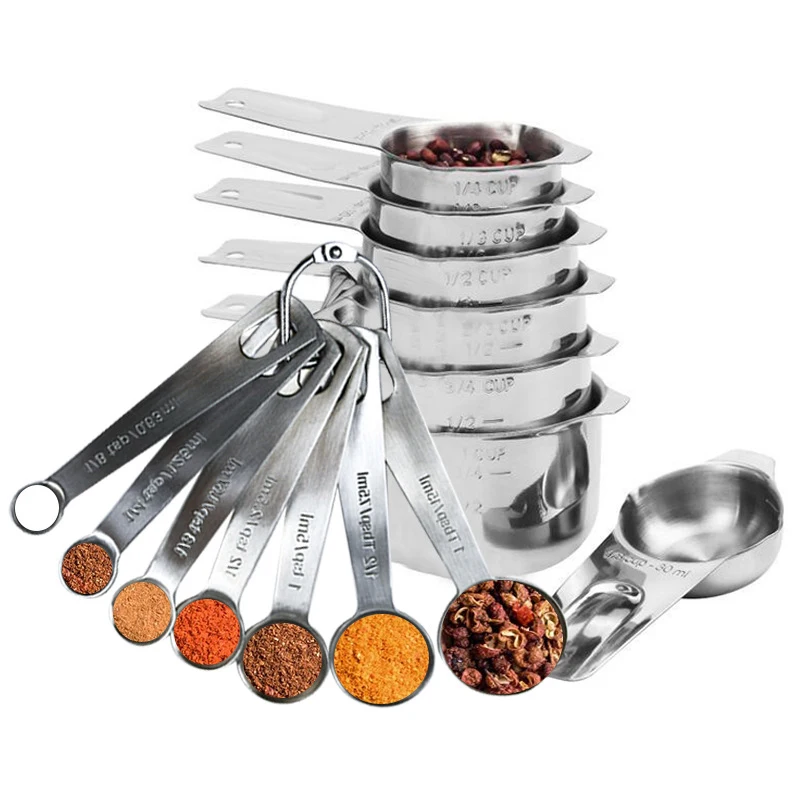 

Buy Baking Stainless Steel Measuring Cups And Spoons With Food Grade