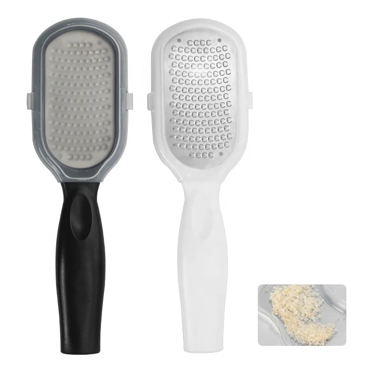 

Hot Sale Callus Remover Plastic Handle Foot Scrubber White Stainless Steel Metal Foot File With Cover, Black/white