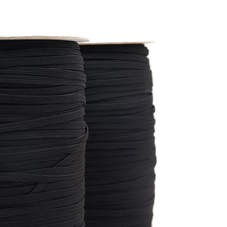 

6MM High Strength Polyester Elastic Webbing Band Small Moq Elastic Strap, Black