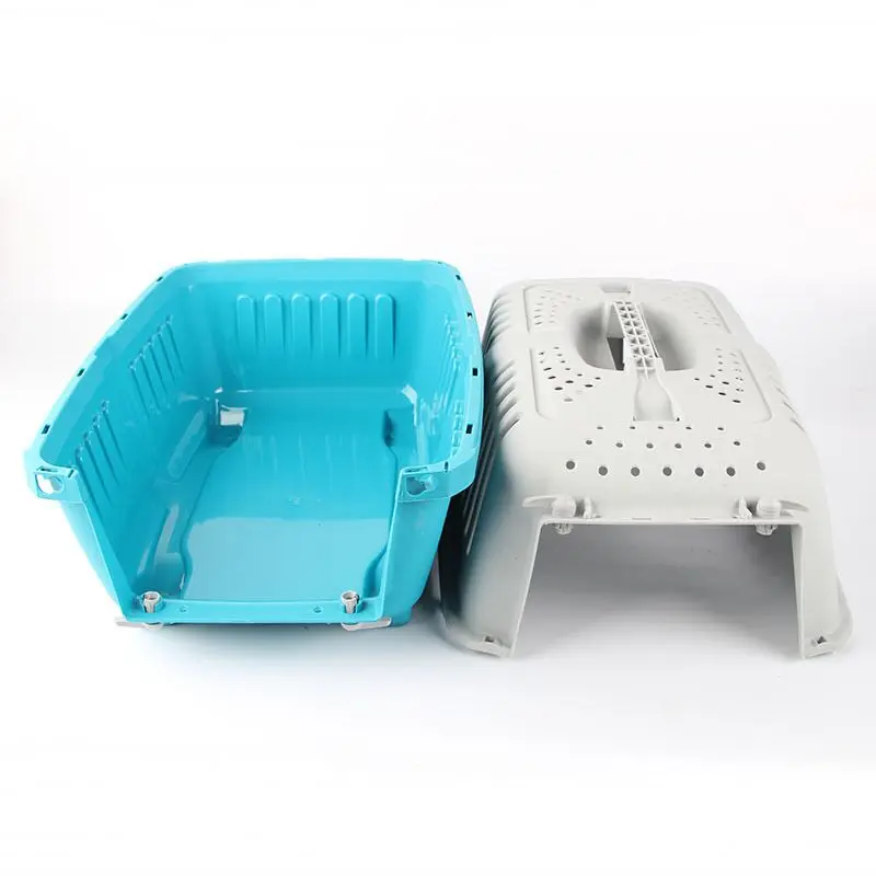 

Portable traveling pet box factory plastic pets cats cage supplies flight case iron door dog travel case, Customized color