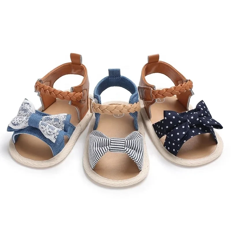 

0-6-12 Months Fancy Braid Children Summer Barefoot Soft Sole Girl Baby Sandals