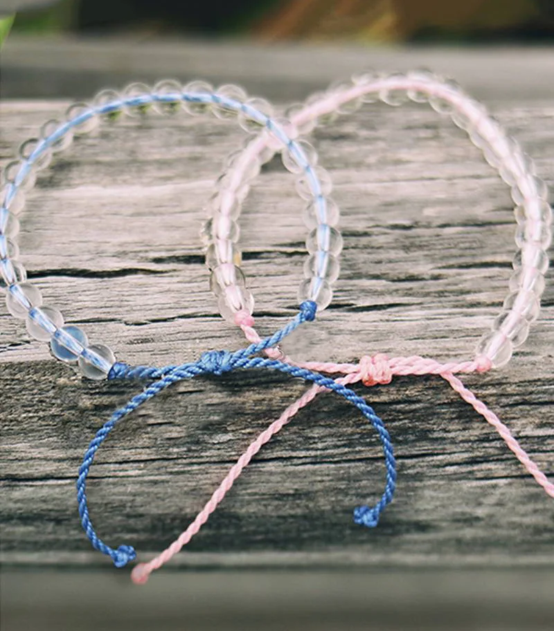 

Wholesale Bohemian Waxed Cord Sea Crystal Bead Weave Crystal Ocean Beach Ocean Stone Bracelet, As picture showed