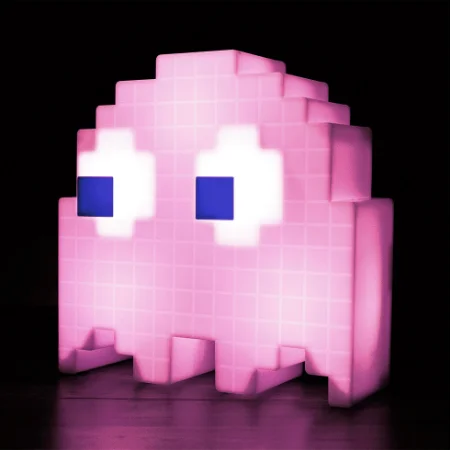 Cartoon Color Change PAC-MAN Led Lamp Mini USB Night Light 8-bit mood Pixel Light style child baby soft lamp bedroom lighting