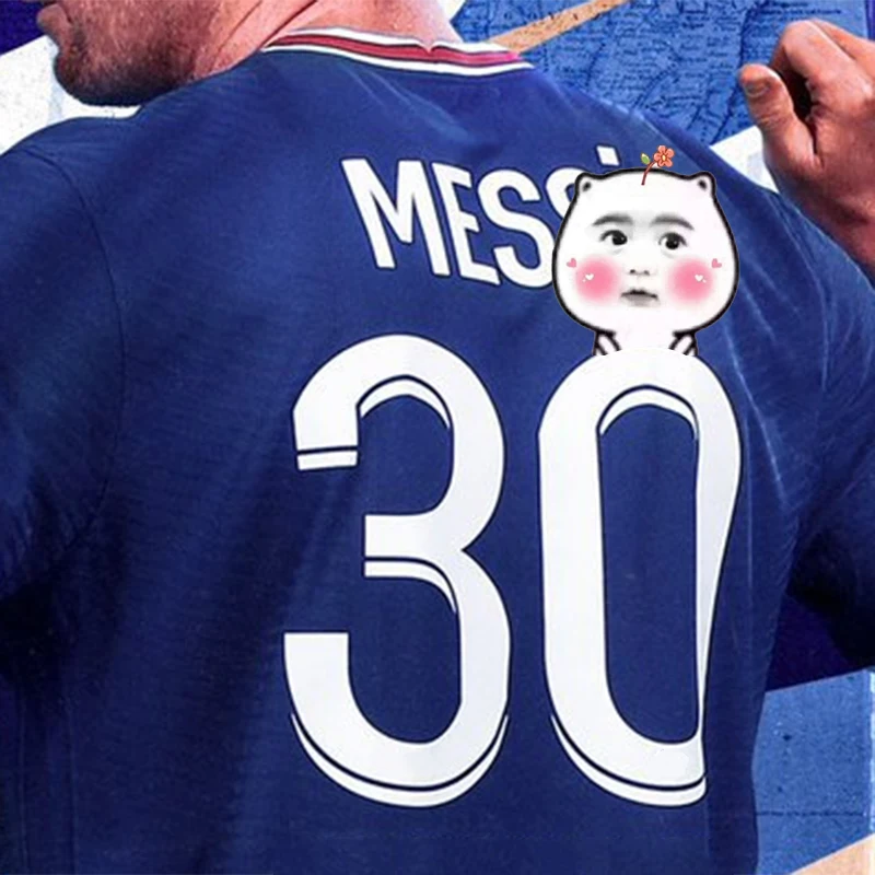 

2022 New Season Club Messi#30 Thai Fan Player Football Jersey Soccer Jersey Football Kit, Blue