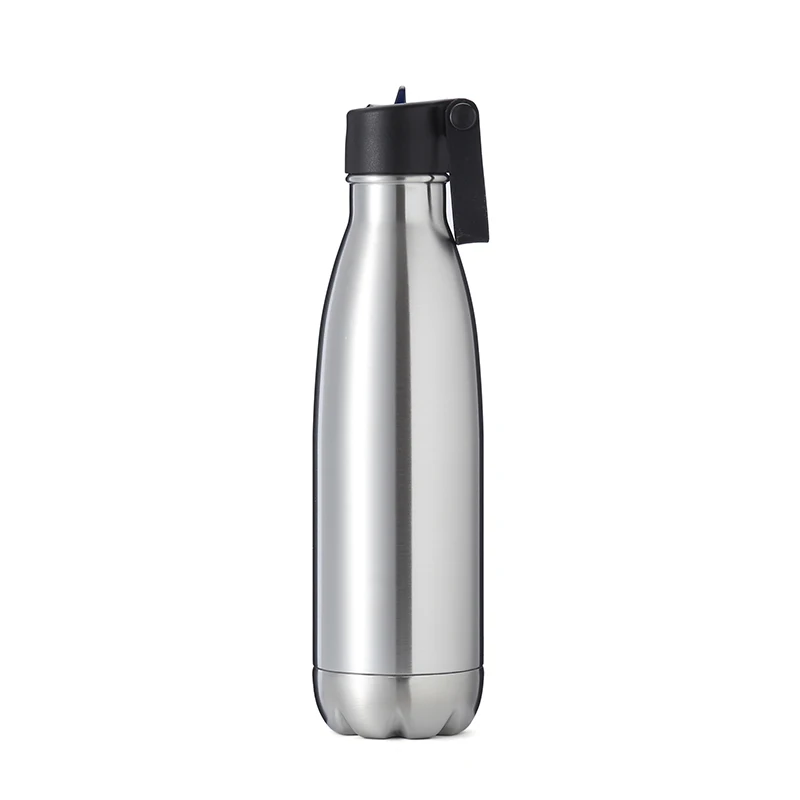 

Cola shape customized logo 18/8 double wall stainless steel drinking flasks vacuum water bottle with new sport cover lid, Customized color
