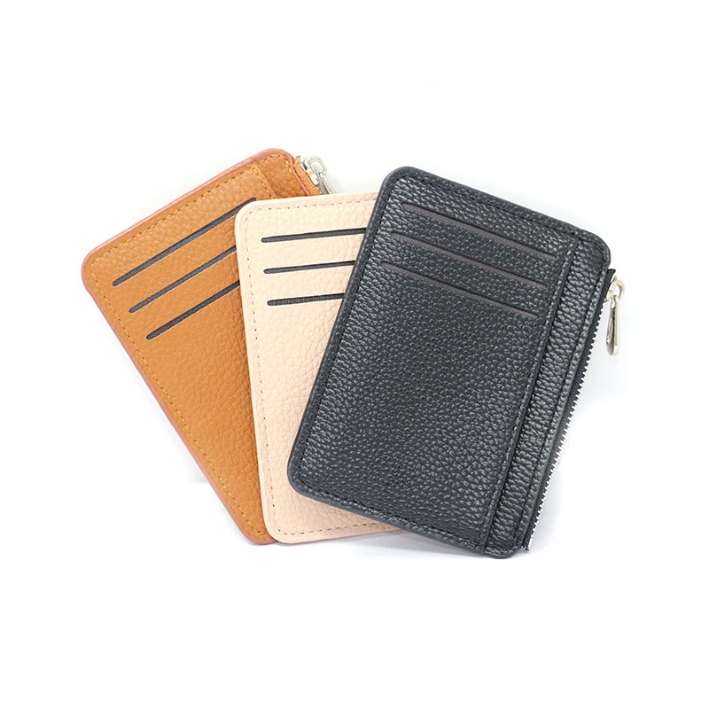 

ready to ship mens rfid credit card holder pu leather front pocket wallet leather made card holder