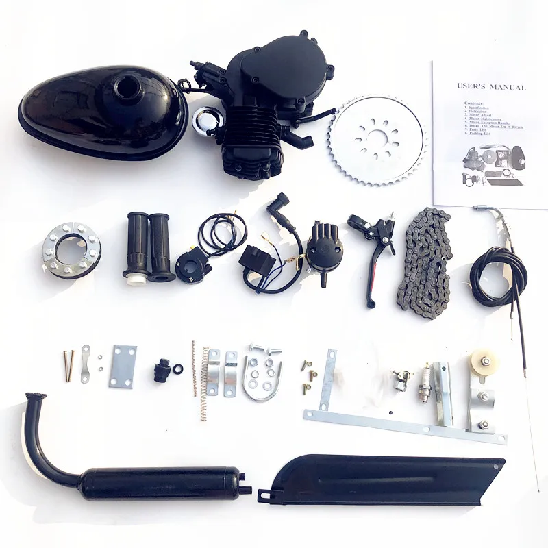 

black 2 stroke 50cc bicycle engine kit 49cc 43cc 80cc, Sliver ,black