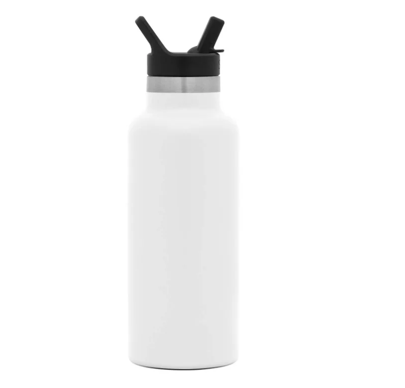 

Water Bottle with Straw Lid Stainless Steel Hydro Tumbler Flask - Double Wall Vacuum Insulated Small Reusable Meta, Customized color