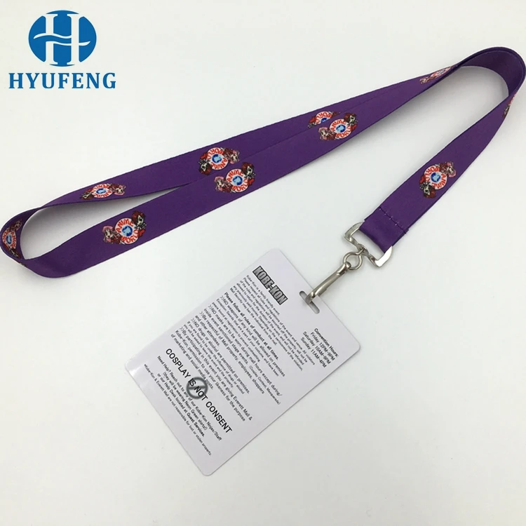 
Factory Cheap Custom Printed Polyester Lanyard With PVC Card 