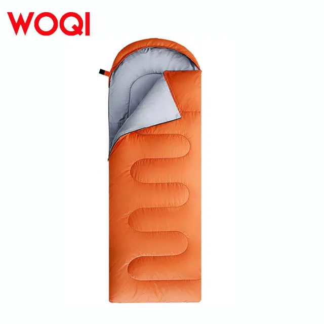 WOQI Hot Selling Warm Portable Adult Outdoor Camping Emergency Sleeping Bag Envelope Sleeping Bag