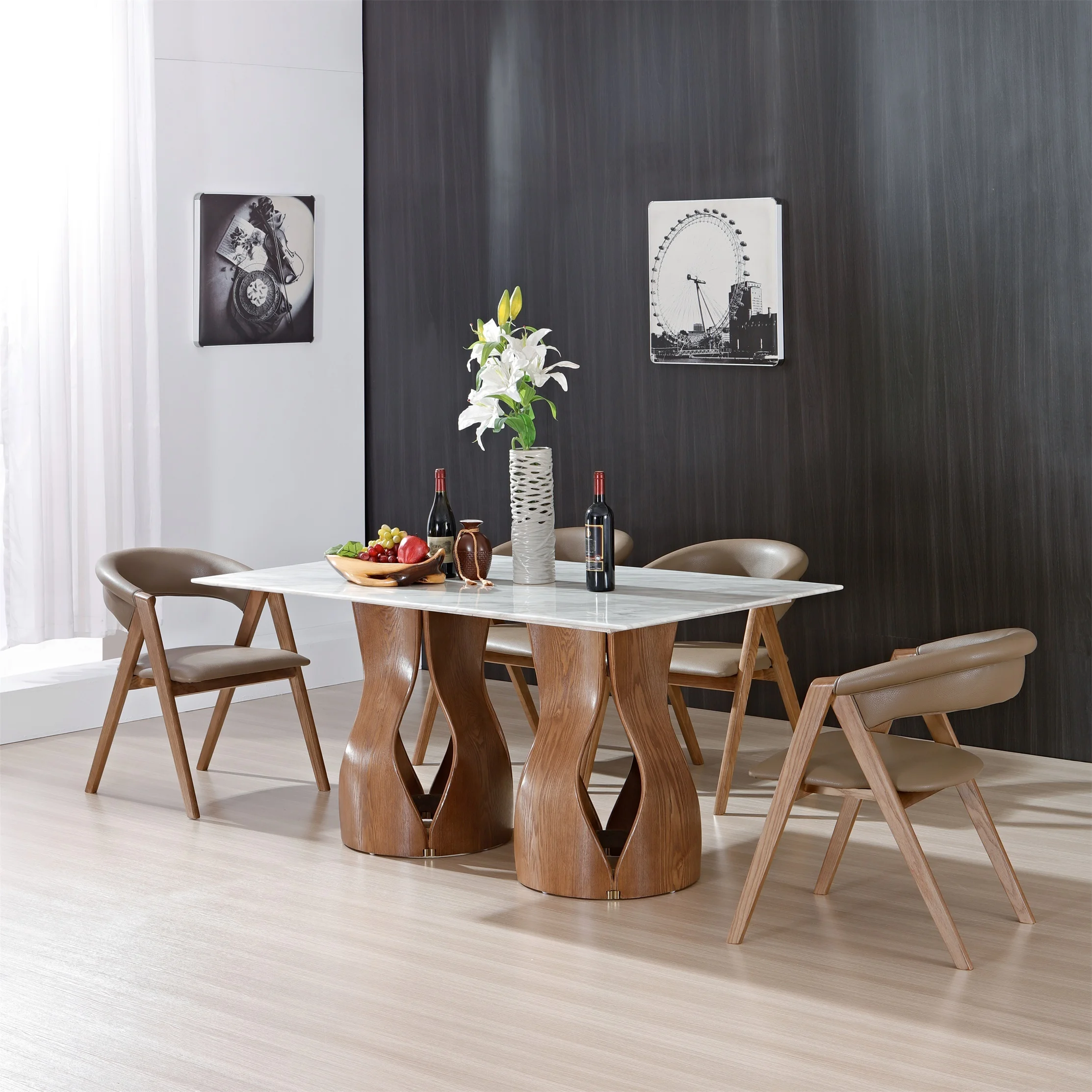 Living Room Furniture Set Round Table Luxury Wood Dining Table Set Buy Meja Makan Set Mewah