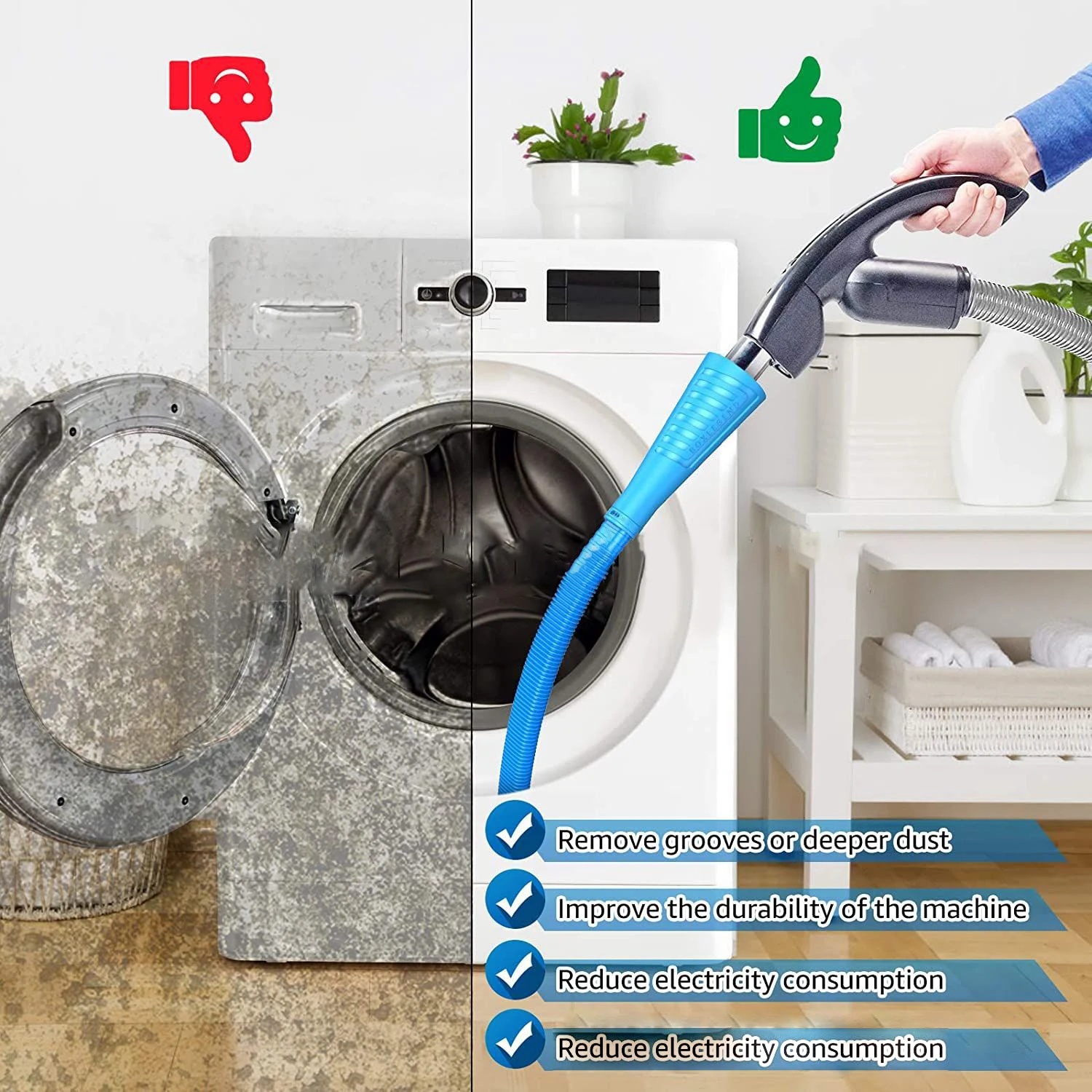

BBA354 Vacuum Cleaner Pipe Washing Machine Groove Cleaning External Pipe Set Vacuum Cleaner Cleaning Extension Head