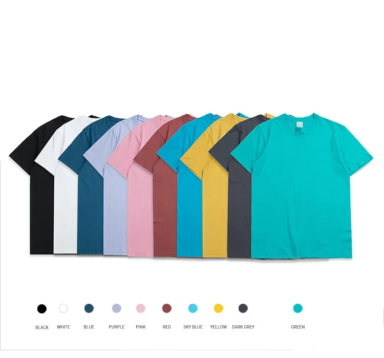 

Custom Oem High Quality Heavyweight Solid Color Plain Fashion Loose Fit T Shirt Men Unisex Oversized