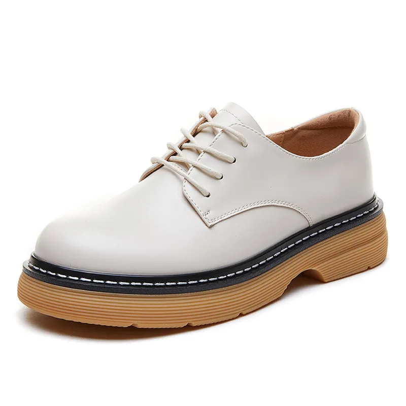 

Ladies Classic Lace up Oxford Casual Dress Shoes, Beige/black