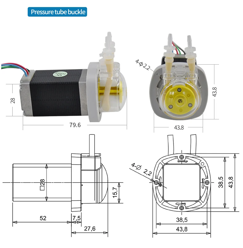 Kamoer KFS-S04 Stepper Motor 24V Mini Peristaltic Water Metering Dosing Pump 