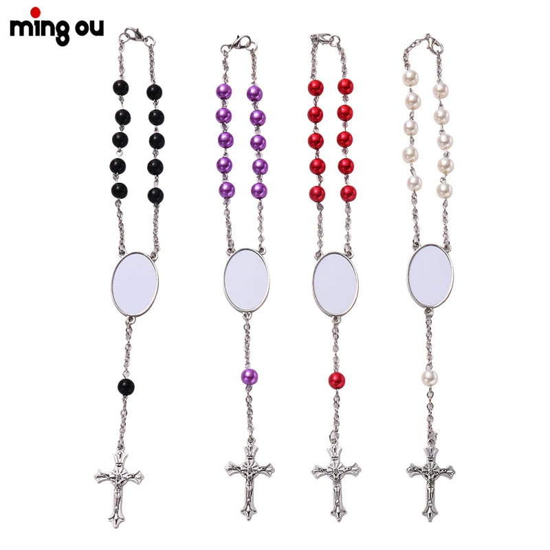 

Wholesale Prayer Beads Jewelry Sublimation Rosary Bracelet