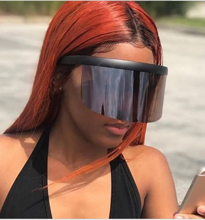 

2020 Flat Top Oversize Square Sunglasses Women Fashion Retro Gradient Sun Glasses Men Blue Big Frame Sunglasses Shield UV400